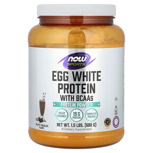 <img alt="NOW Foods, Sports, Egg White Protein With BCAAs, Creamy Chocolate, 1.5 lbs (680 g)" title="NOW Foods, Sports, Egg White Protein With BCAAs, Creamy Chocolate, 1.5 lbs (680 g),733739020444"