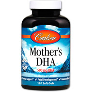 Carlson Labs, Mothers DHA, 500 mg, 120 Soft Gels