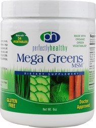 Perfectly Healthy Mega Greens MSM Powder - 8 oz