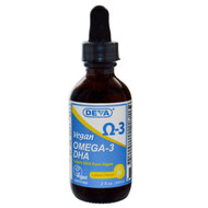 Deva, Omega-3 DHA, Vegan, Lemon Flavor, 2 fl oz (60 ml)