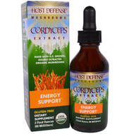 Fungi Perfecti, Host Defense Mushrooms, Organic Cordyceps Extract, Energy Support, 2 fl oz (60 ml)