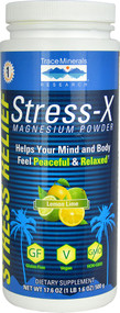 Trace Minerals Research Stress-X Magnesium Powder Dietary Supplement Lemon Lime -- 17.6 oz