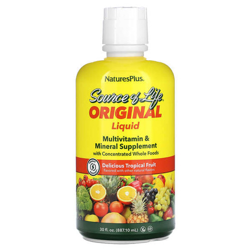 <img alt="NaturesPlus, Source of Life, Liquid Multivitamin & Mineral Supplement, Tropical Fruit, 30 fl oz (887.10 ml)" title="NaturesPlus, Source of Life, Liquid Multivitamin & Mineral Supplement, Tropical Fruit, 30 fl oz (887.10 ml),097467306011"