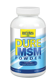 Natural Balance Pure MSM Powder (Formerly Trimedica) Unflavored - 1000 mg - 16 oz