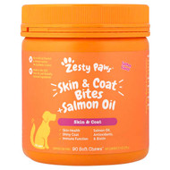 <img alt="Zesty Paws, Skin & Coat Bites + Salmon Oil, For Dogs, All Ages, Salmon , 90 Soft Chews, 11.1 oz (315 g)" title="Zesty Paws, Skin & Coat Bites + Salmon Oil, For Dogs, All Ages, Salmon , 90 Soft Chews, 11.1 oz (315 g),856521007420"