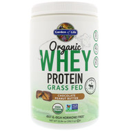 Garden of Life Organic Whey Protein Grass Fed Chocolate Peanut Butter -- 12 Servings