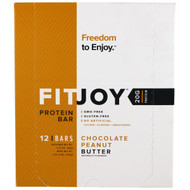 FITJOY, Protein Bar, Chocolate Peanut Butter, 12 Bars, 2.11 oz (60 g) Each
