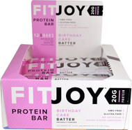 FITJOY, Protein Bar, Birthday Cake Batter, 12 Bars, 2.11 oz (60 g) Each