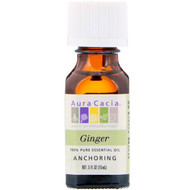 Aura Cacia, 100% Pure Essential Oil, Fresh Ginger, .5 fl oz (15 ml)