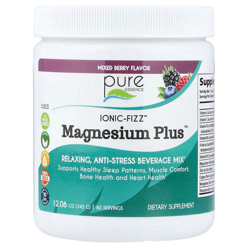 <img alt="Pure Essence, lonic-Fizz, Magnesium Plus, Mixed Berry, 12.06 oz (342 g)" title="Pure Essence, lonic-Fizz, Magnesium Plus, Mixed Berry, 12.06 oz (342 g),659670031090"