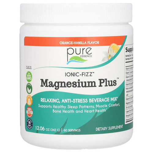 <img alt="Pure Essence, lonic-Fizz, Magnesium Plus, Orange-Vanilla, 12.06 oz (342 g)" title="Pure Essence, lonic-Fizz, Magnesium Plus, Orange-Vanilla, 12.06 oz (342 g),659670031076"
