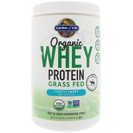 Garden of Life Organic Whey Protein Grass Fed Lightly Sweet -- 12 Servings