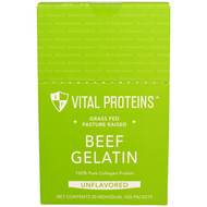 Vital Proteins Beef Gelatin 100% Pure Collagen Protein Unflavored -- 20 Packets