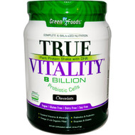 Green Foods True Vitality Plant Protein Shake with DHA Chocolate -- 25.2 oz