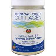 KAL, Hydrolyzed Marine Collagen, Tangerine Dream Powder, 5000 mg, 10.5 oz (298 g)