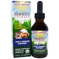 Fungi Perfecti, Host Defense, Organic Stamets 7 Extract, Daily Immune Support, 2 fl oz (60 ml)