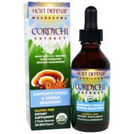 Fungi Perfecti, Host Defense Mushrooms, Organic Cordychi Extract, Supports Stress & Fatigue Reduction, 2 fl oz (60 ml)