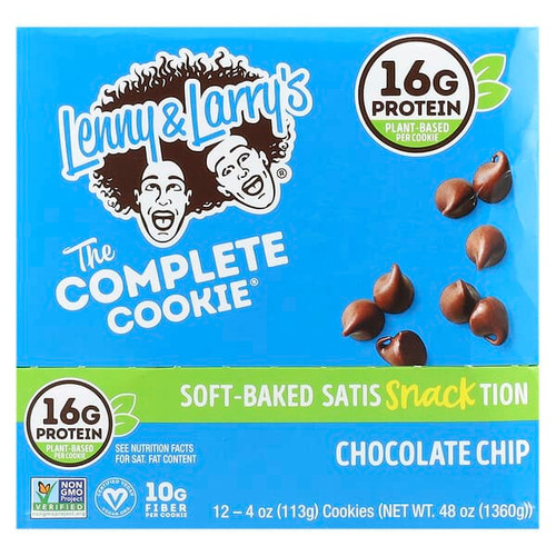 <img alt="Lenny & Larrys, The Complete Cookie, Chocolate Chip, 12 Cookies, 4 oz (113 g) Each" title="Lenny & Larrys, The Complete Cookie, Chocolate Chip, 12 Cookies, 4 oz (113 g) Each,787692835546"