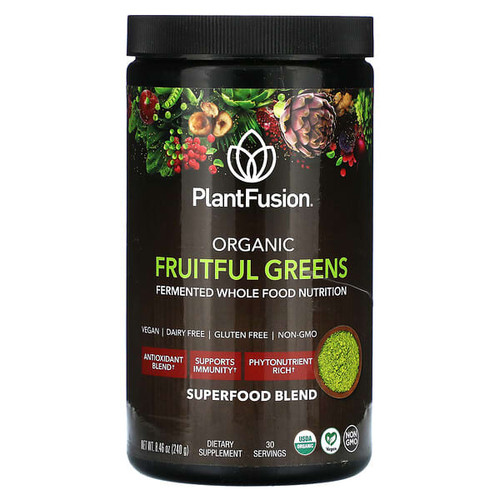 <img alt="PlantFusion, Organic Fruitful Greens, 8.46 oz (240 g)" title="PlantFusion, Organic Fruitful Greens, 8.46 oz (240 g),855560002380"