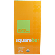Square Organics, Organic Protein Bar, Chocolate Coated Peanut Butter, 12 Bars, 1.7 oz (48 g) Each
