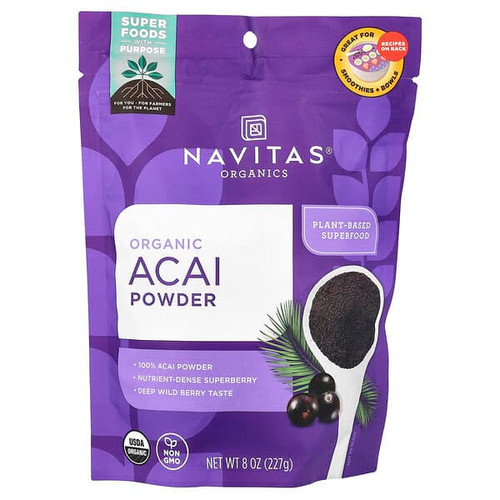 <img alt="Navitas Organics, Organic Acai Powder, 8 oz (227 g)" title="Navitas Organics, Organic Acai Powder, 8 oz (227 g),858847000376"