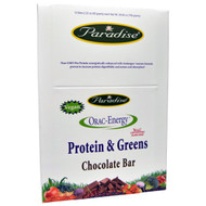 Paradise Herbs, ORAC-Energy, Protein & Greens, Chocolate Bar, 12 Bars, 2.22 oz (63 g) Each
