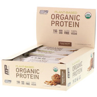 MusclePharm Natural, Plant-Based Organic Protein Bar, Peanut Butter, 12 Bars, 1.76 oz (50 g) Each