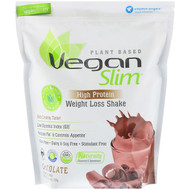 VeganSmart, Vegan Slim, High Protein Weight Loss Shake, Chocolate, 1.6 lbs (728 g)