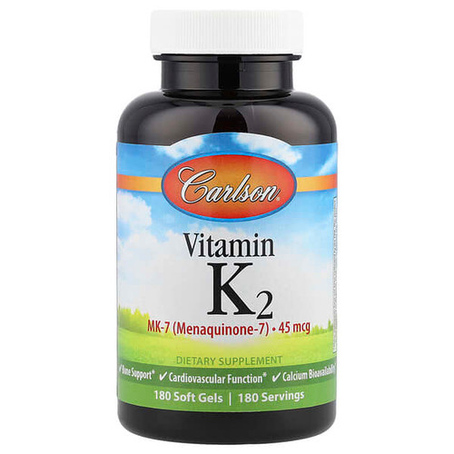<img alt="Carlson, Vitamin K2, 45 mcg, 180 Soft Gels" title="Carlson, Vitamin K2, 45 mcg, 180 Soft Gels,088395101205"