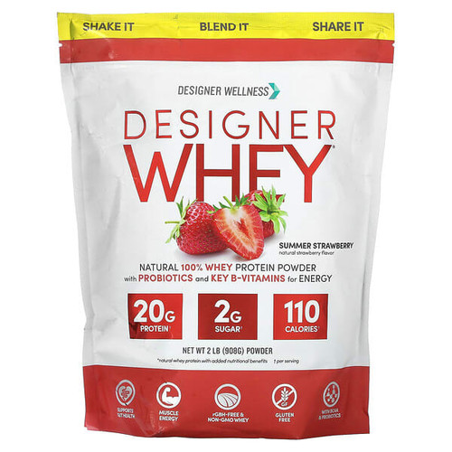 <img alt="Designer Wellness, Designer Whey, Natural 100% Whey Protein Powder, Summer Strawberry, 2 lb (908 g)" title="Designer Wellness, Designer Whey, Natural 100% Whey Protein Powder, Summer Strawberry, 2 lb (908 g),844334001377"