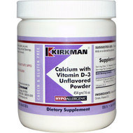 Kirkman Labs, Calcium with Vitamin D-3 Unflavored Powder, 16 oz (454 g)