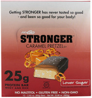 NuGo Nutrition, STRONGER, Protein Bar, Caramel Pretzel, 12 Bars, 2.82 oz (80 g) Each
