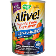 Natures Way, Alive! Ultra-Shake, Whole Food Energizer, Vanilla Flavor, 34 oz (2.2 lb/975 g)