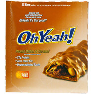 Oh Yeah!, Protein Bar, Peanut Butter & Caramel, 12 Bars, 3 oz (85 g) Each