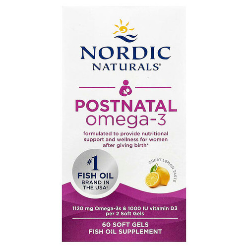 <img alt="Nordic Naturals, Postnatal Omega-3, Lemon, 60 Soft Gels" title="Nordic Naturals, Postnatal Omega-3, Lemon, 60 Soft Gels,768990017582"
