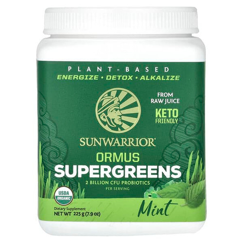<img alt="Sunwarrior, Ormus Supergreens, Mint, 7.9 oz (225 g)" title="Sunwarrior, Ormus Supergreens, Mint, 7.9 oz (225 g),814784021317"