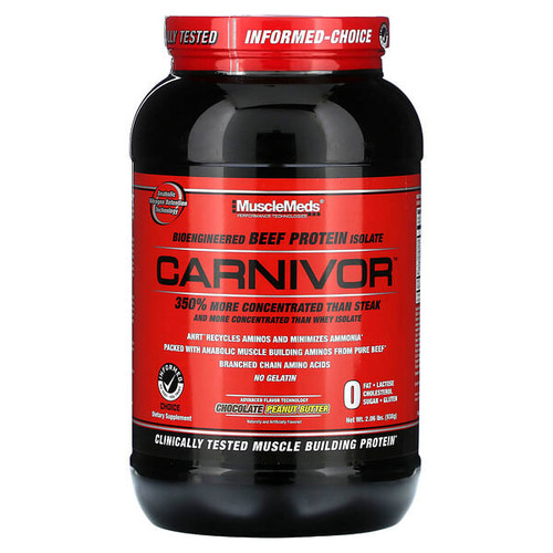 <img alt="MuscleMeds, Carnivor, Bioengineered Beef Protein Isolate, Chocolate Peanut Butter, 2.06 lbs (938 g)" title="MuscleMeds, Carnivor, Bioengineered Beef Protein Isolate, Chocolate Peanut Butter, 2.06 lbs (938 g),891597003471"