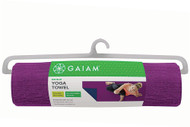Gaiam No-Slip Yoga Towel Grape-Navy - 1 Towel