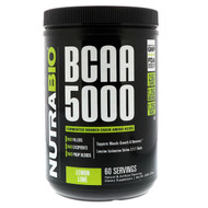 NutraBio Labs, BCAA 5000, Lemon Lime, 0.82 lb (372 g)