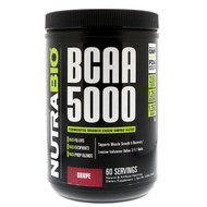 NutraBio Labs, BCAA 5000, Grape, 0.83 lb (374 g)