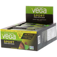 Vega Sport Protein Bar Crispy Mint Chocolate -- 12 Bars