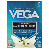 <img alt="Vega, Organic Plant-Based Protein, Premium All-In-One Nutrition, French Vanilla, 10 Packs, 1.4 oz (38 g) Each" title="Vega, Organic Plant-Based Protein, Premium All-In-One Nutrition, French Vanilla, 10 Packs, 1.4 oz (38 g) Each,838766004914"