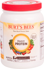 Burts Bees Plant-Based Daily Protein Shake Chocolate - 18 oz