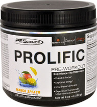PEScience Prolific Pre-Workout Mango Splash -- 20 Servings