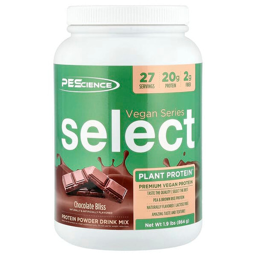 <img alt="PEScience, Vegan Series, Select Plant Protein, Chocolate Bliss, 1.9 lbs (864 g)" title="PEScience, Vegan Series, Select Plant Protein, Chocolate Bliss, 1.9 lbs (864 g),040232199882"