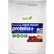 Genuine Health Corporation, Fermented Greek Yogurt Proteins +, Cherry Almond Vanilla, 12 Protein Bars, 1.94 oz (55 g) Each