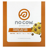 <img alt="No Cow, Protein Bar, Peanut Butter Chocolate Chip, 12 Bars, 2.12 oz (60 g) Each" title="No Cow, Protein Bar, Peanut Butter Chocolate Chip, 12 Bars, 2.12 oz (60 g) Each,852346005078"