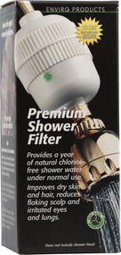 New Wave Enviro Premium Shower Filter Gloss White Finish -- 1 Filter