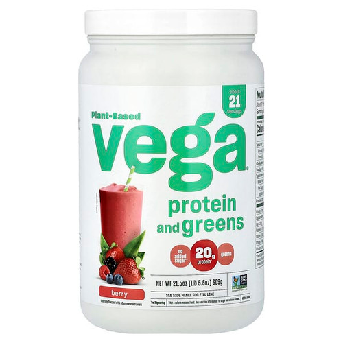 <img alt="Vega, Plant Based Protein and Greens, Berry, 1 lb 5.5 oz (609 g)" title="Vega, Plant Based Protein and Greens, Berry, 1 lb 5.5 oz (609 g),838766006420"