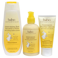 Babo Botanicals, Newborn Fragrance Free Gift Set, Oatmilk & Calendula, 3 Piece Kit